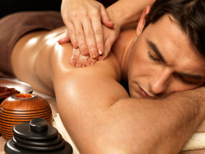 Man Having Massage In The Spa Salon